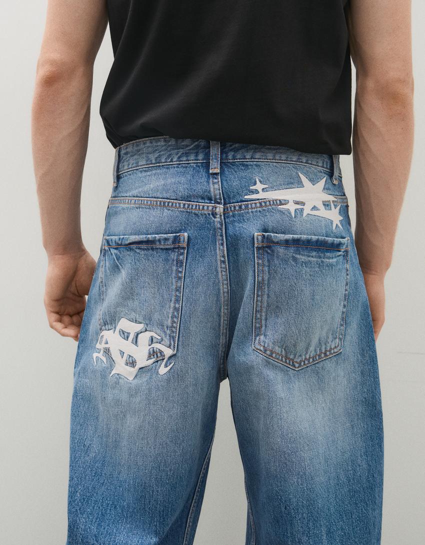Mens Barrel Fit Mens  Jeans