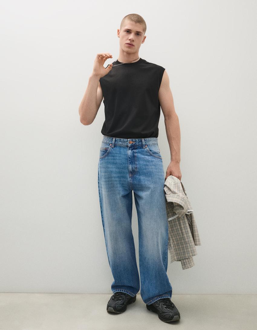 Mens Barrel Fit Mens  Jeans