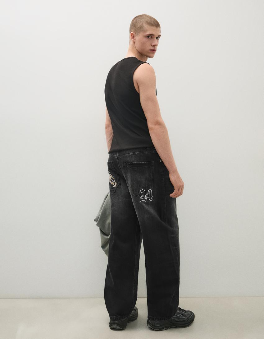 Mens Barrel Fit Mens  Jeans
