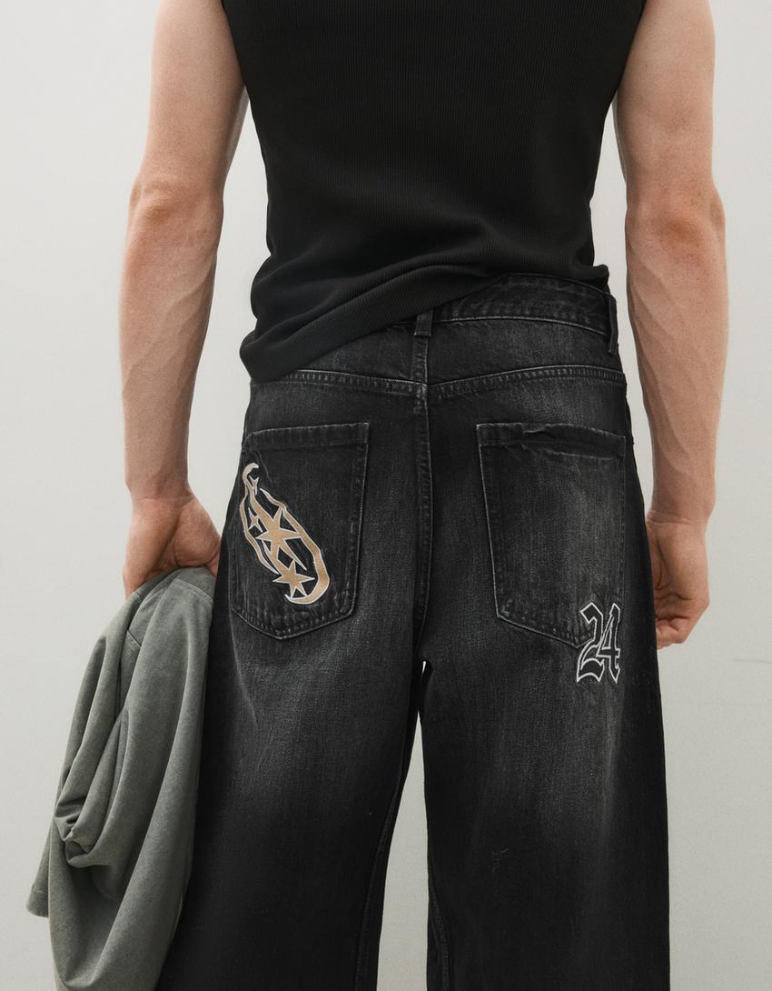 Mens Barrel Fit Mens  Jeans