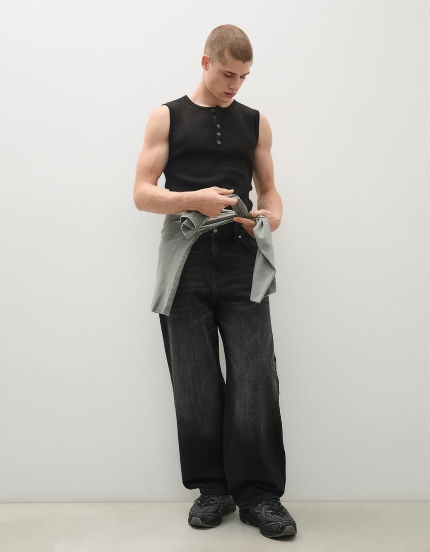 Mens Barrel Fit Mens  Jeans