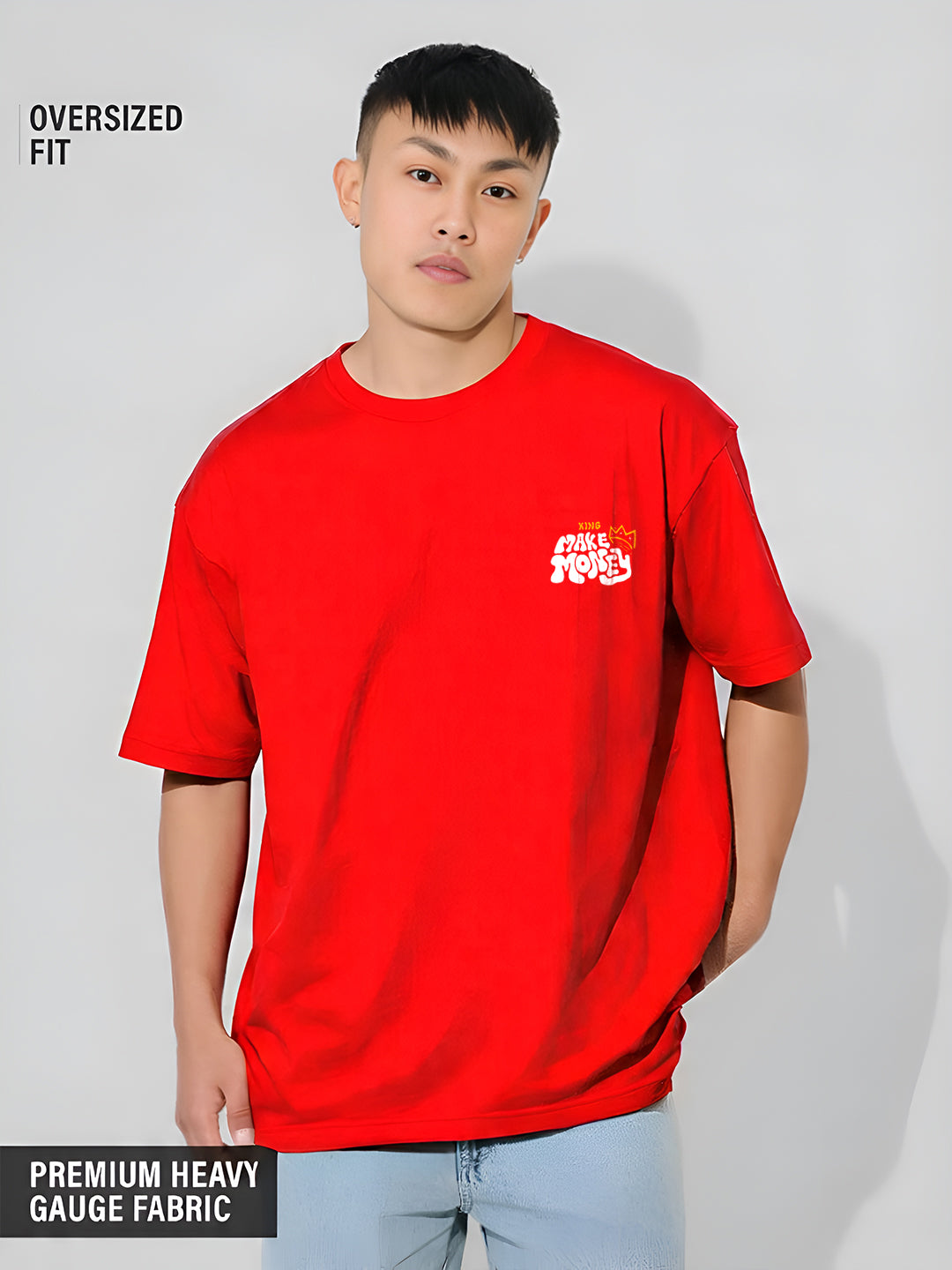 TOOMESJEANS “Make Money Not Friends” Oversized Cotton T-Shirt