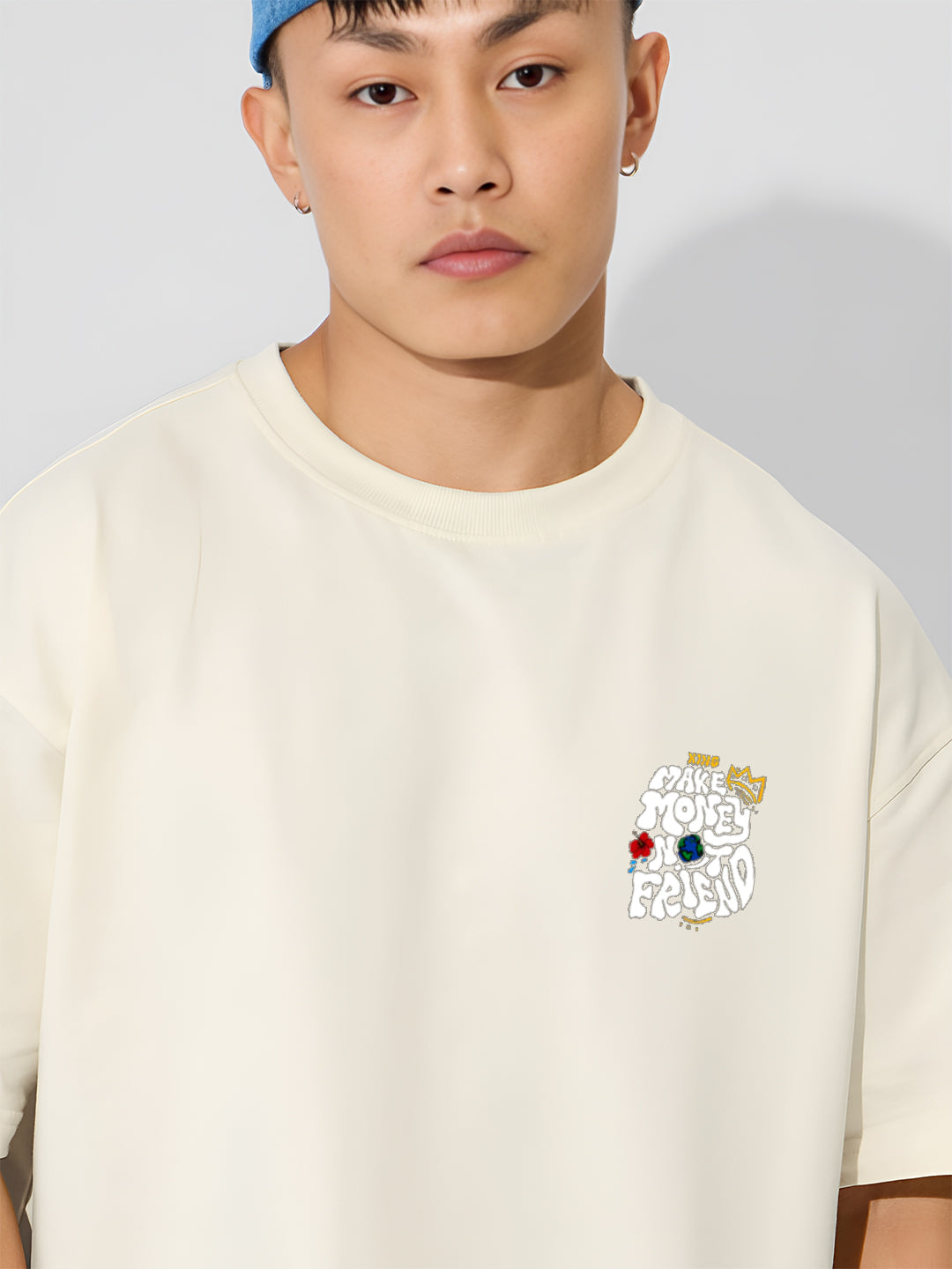 TOOMESJEANS “Make Money Not Friends” Oversized Cotton T-Shirt