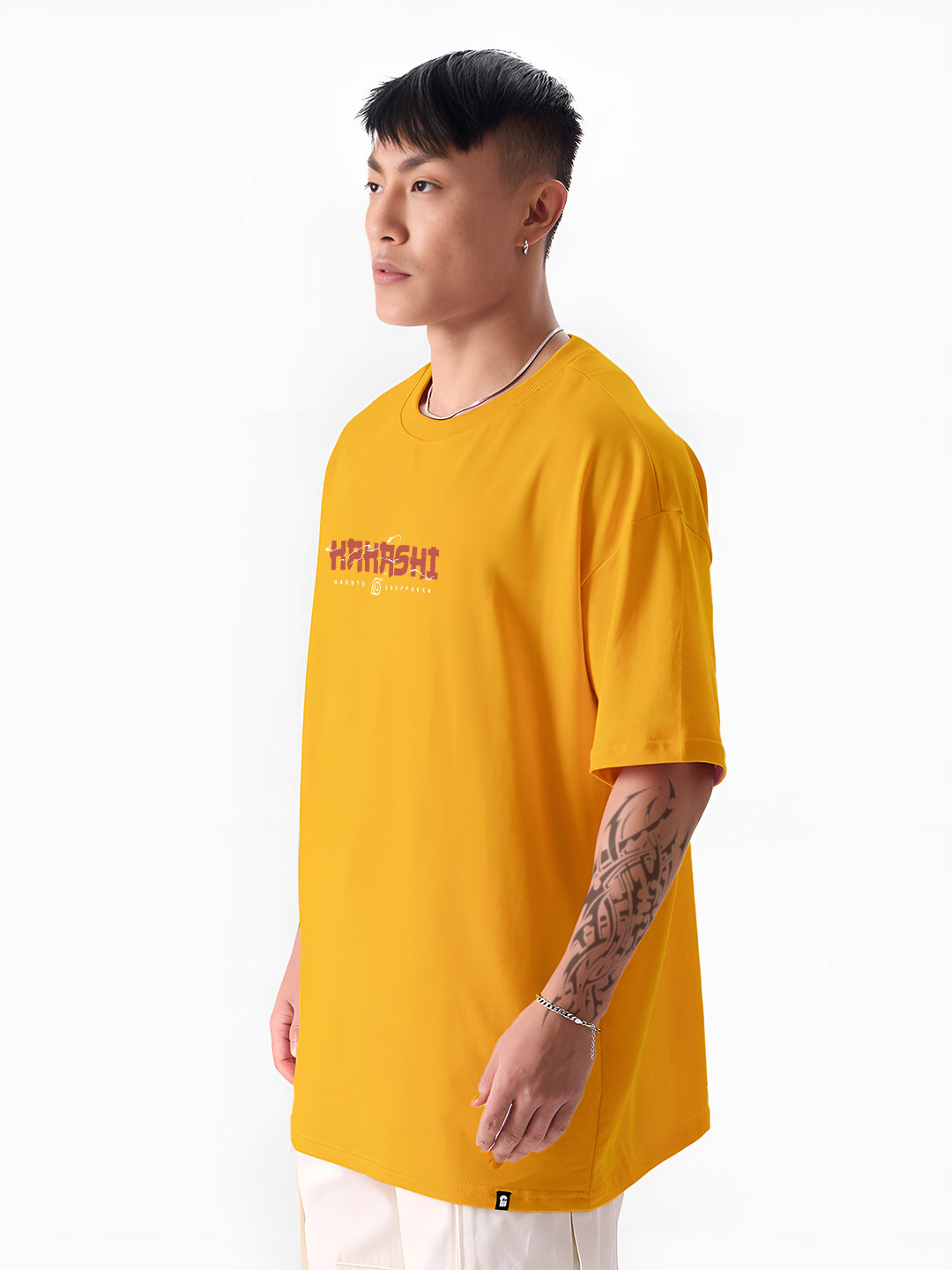 Oversized Kakashi Graphic T-shirt Print