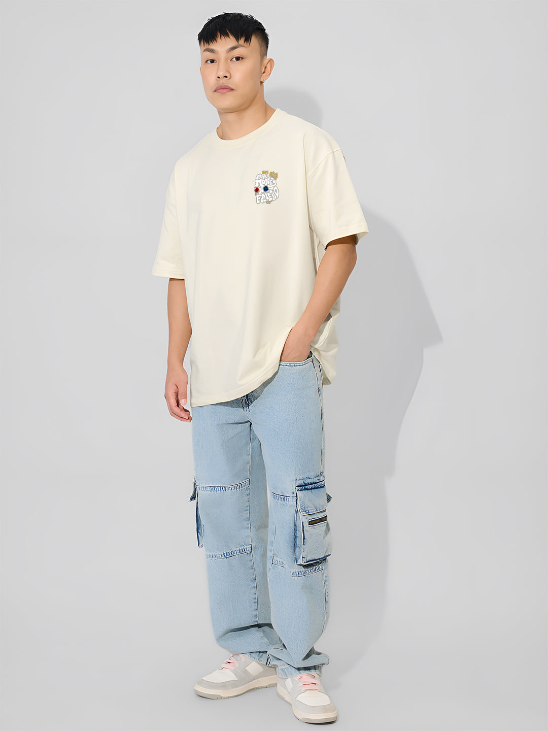 TOOMESJEANS “Make Money Not Friends” Oversized Cotton T-Shirt
