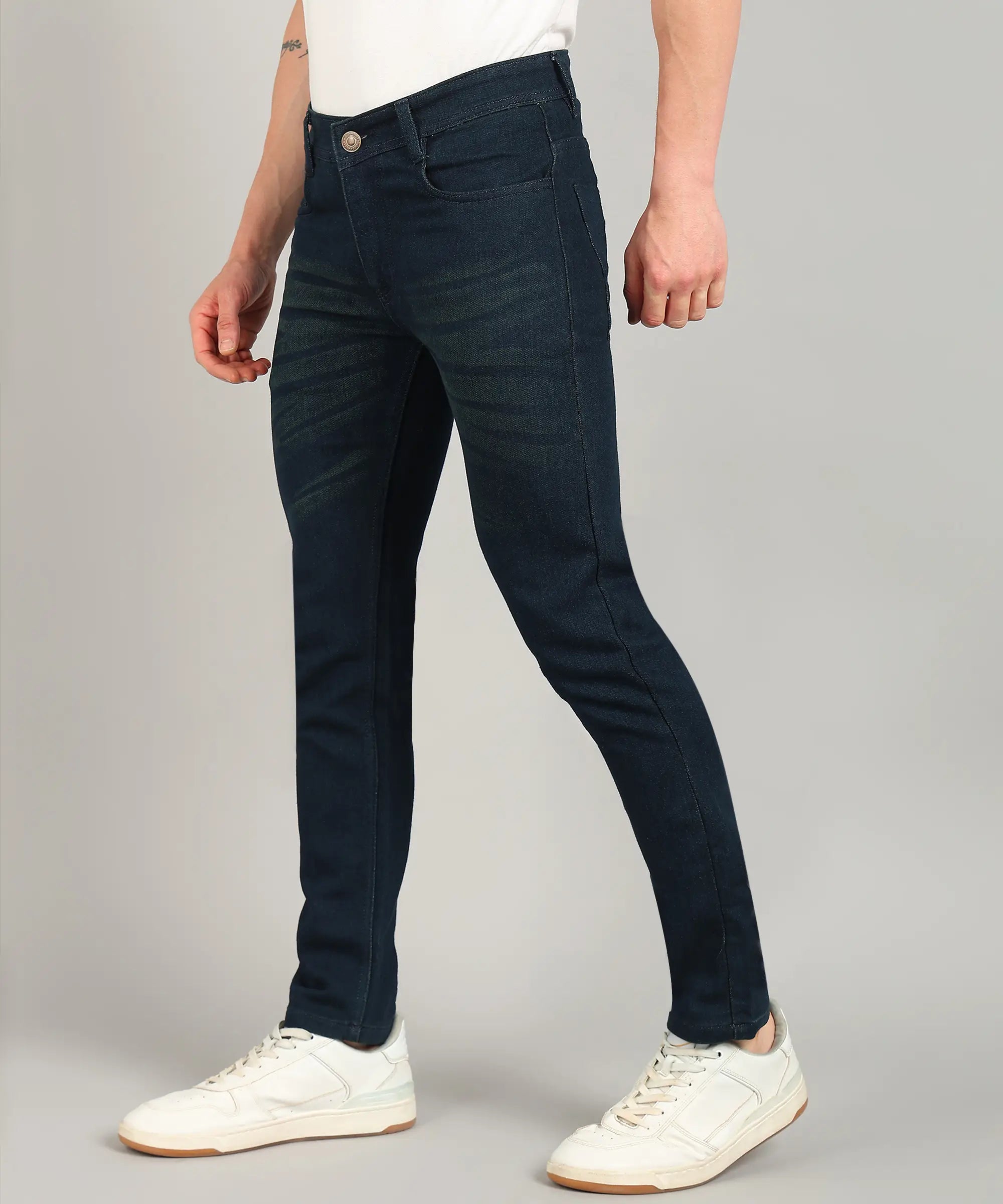 TOOMESJEANS  Relaxed Fit Men Dark Green Jeans