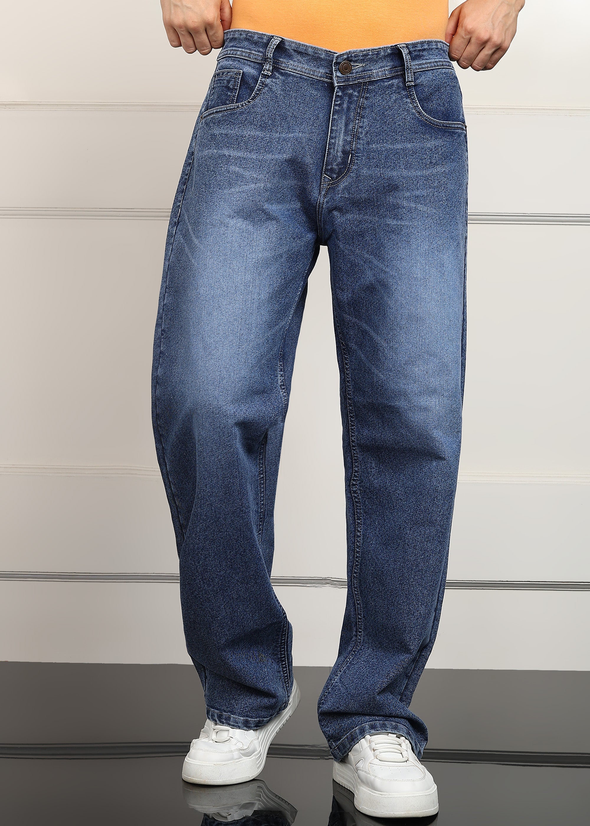 TOOMESJEANS Loose Fit Men Blue Baggy Jeans