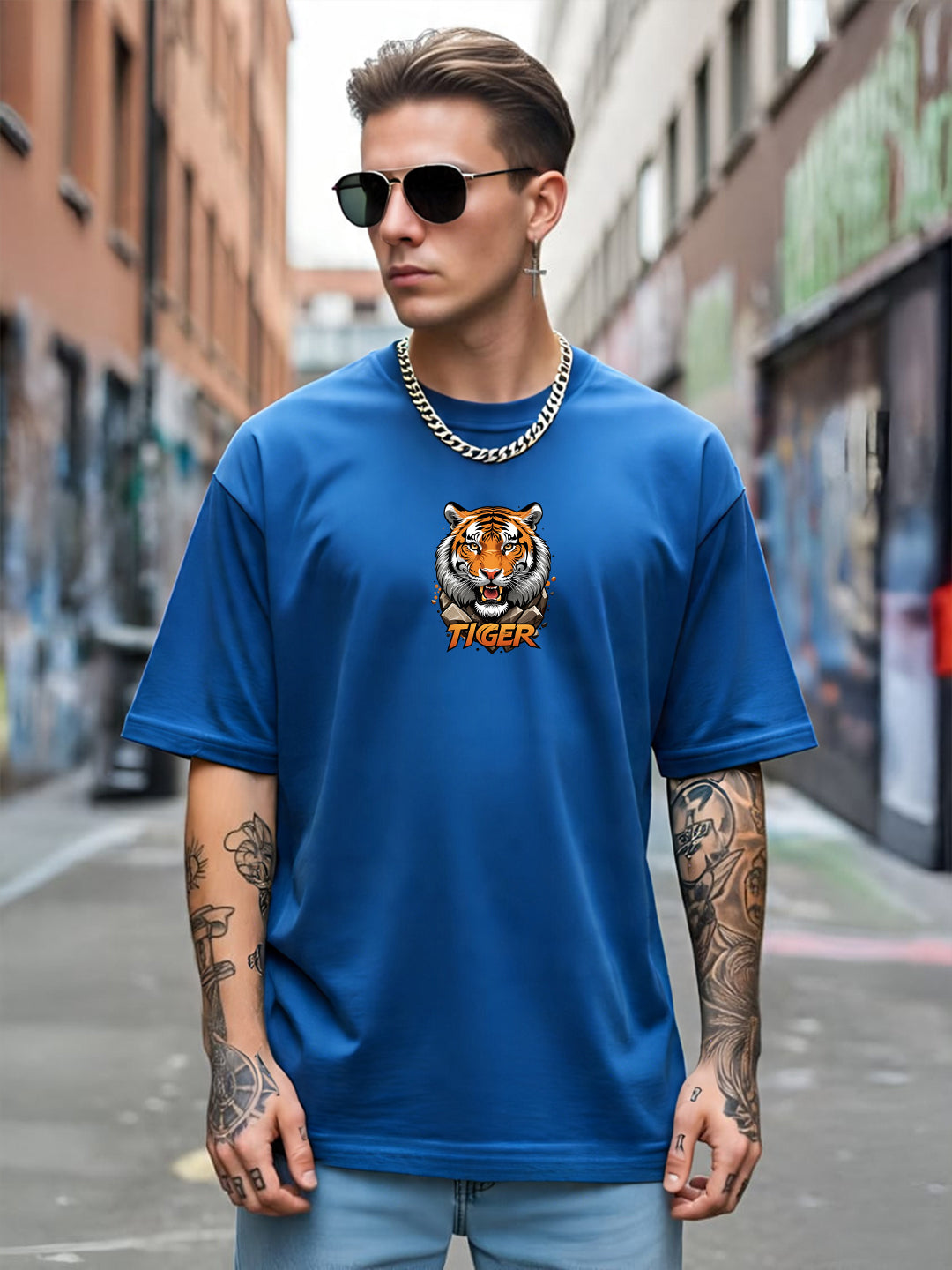 Fearless Tiger Oversized  T-shirt