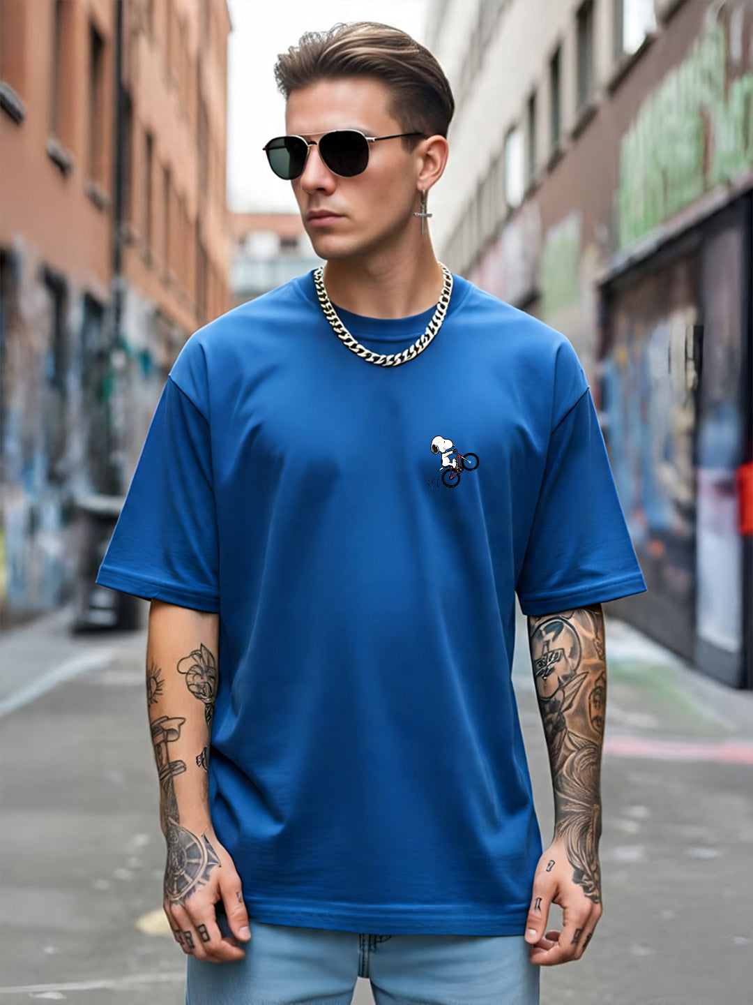 Snoopy Bicycle Oversized  T-shirt