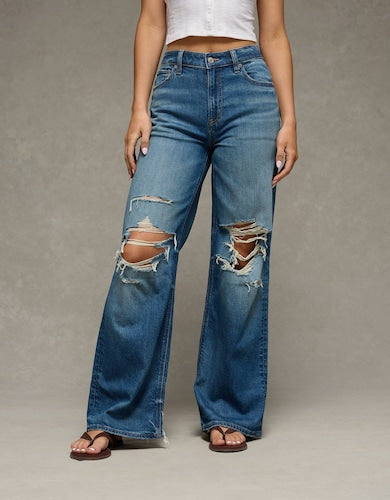 Women's High Rise Baggy Fit Jeans