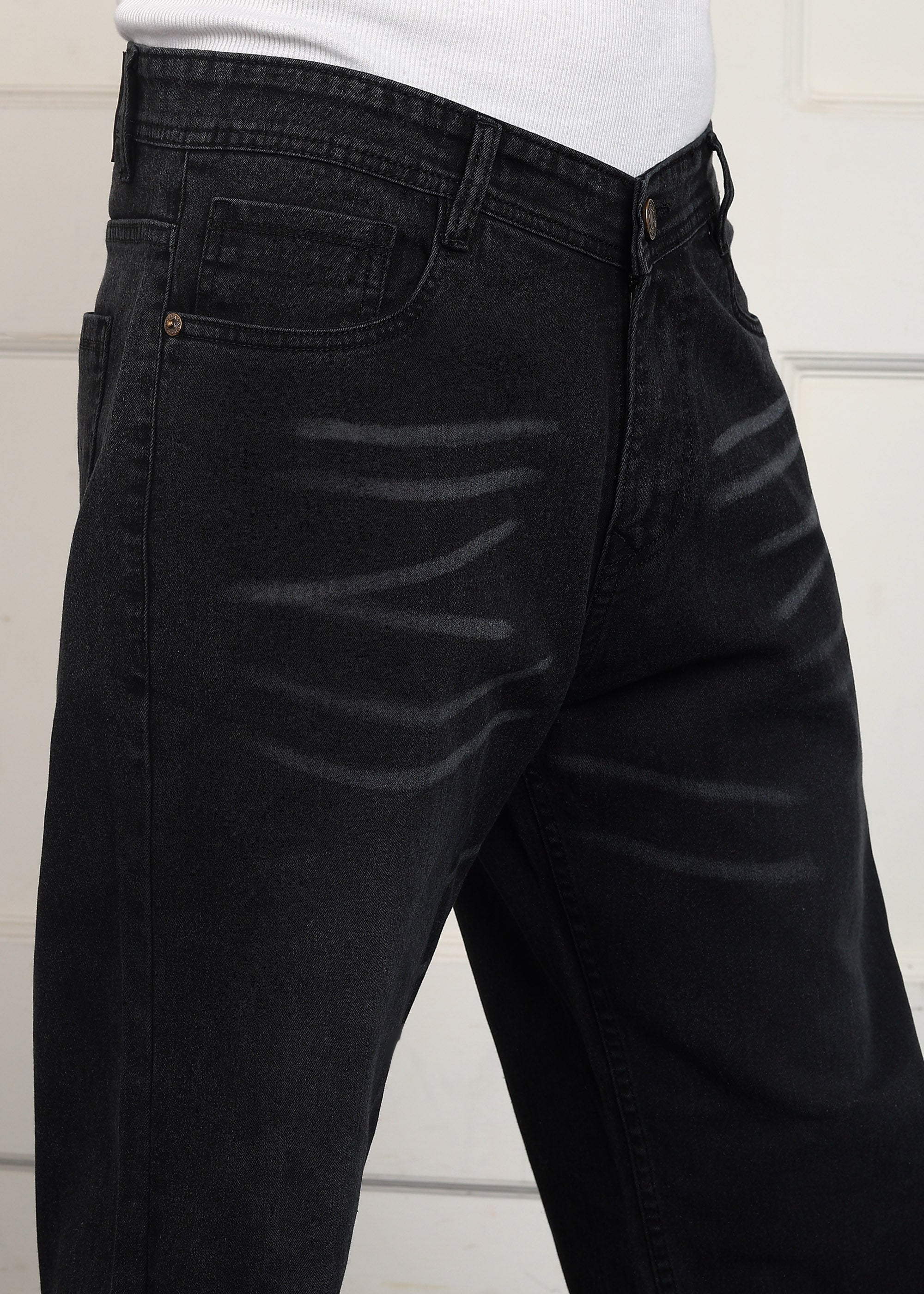TOOMESJEANS Loose Fit Men Black Jeans