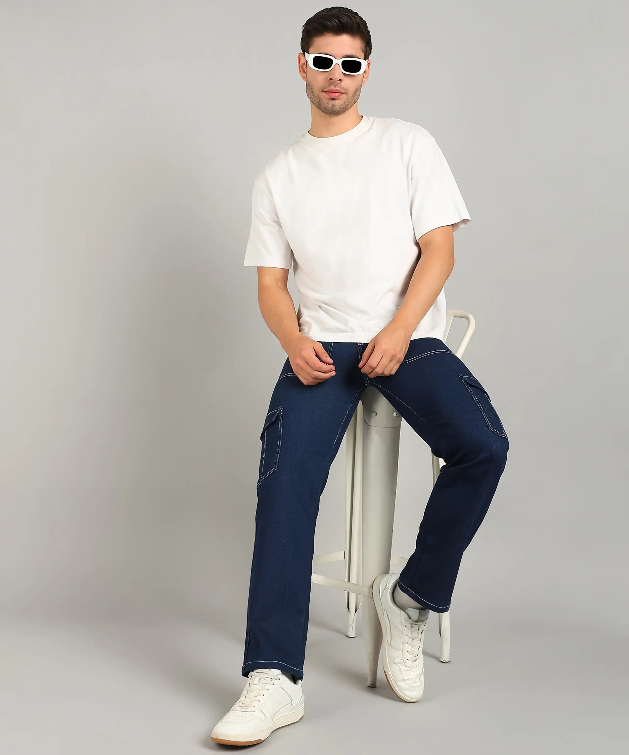 TOOMESJEANS Men Lycra Cargos