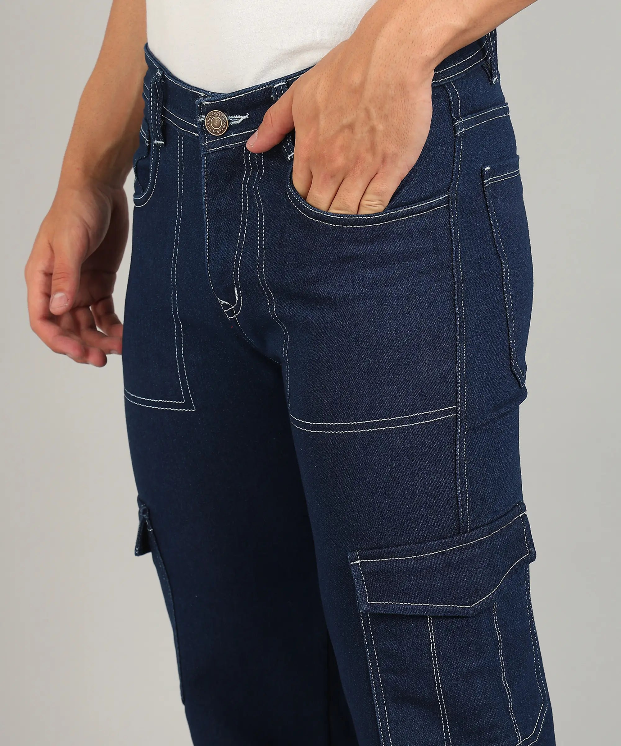TOOMESJEANS Men Lycra Cargos