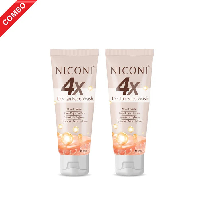 Nicopni 4X Detan Face Wash Power Combo | For Men & Women