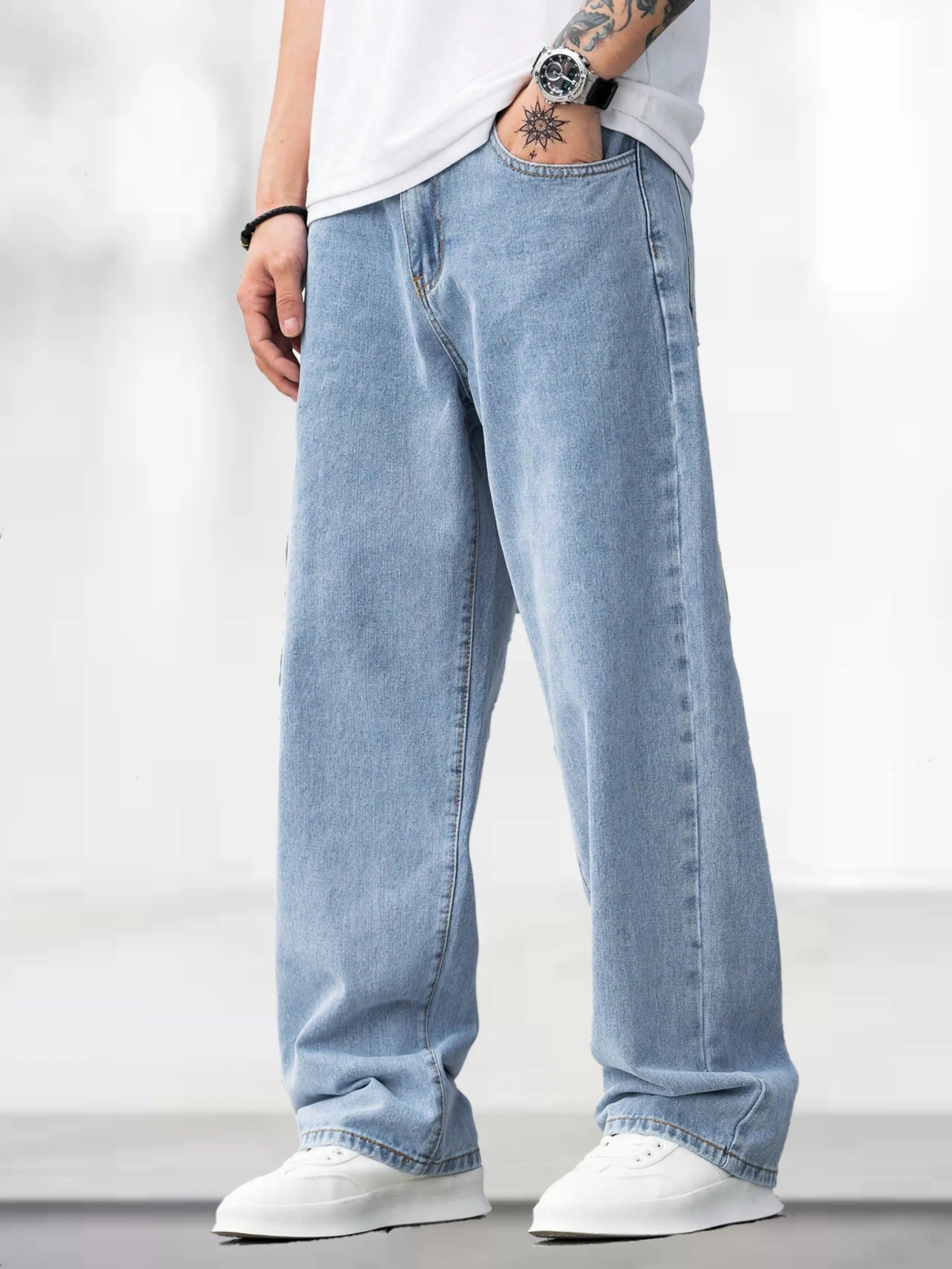 TOOMESJEANS Loose Fit Men Light Blue Jeans