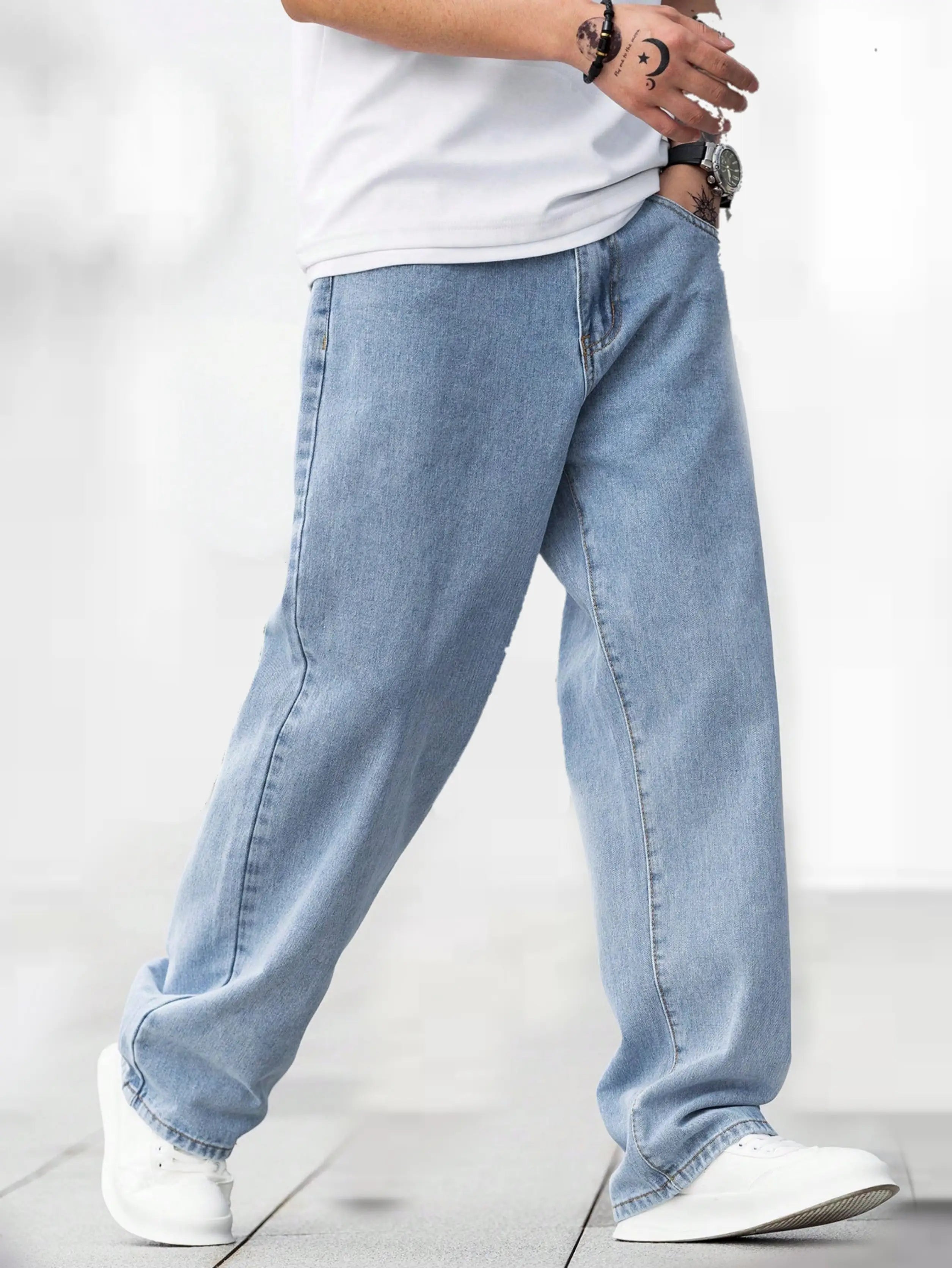 TOOMESJEANS Loose Fit Men Light Blue Jeans