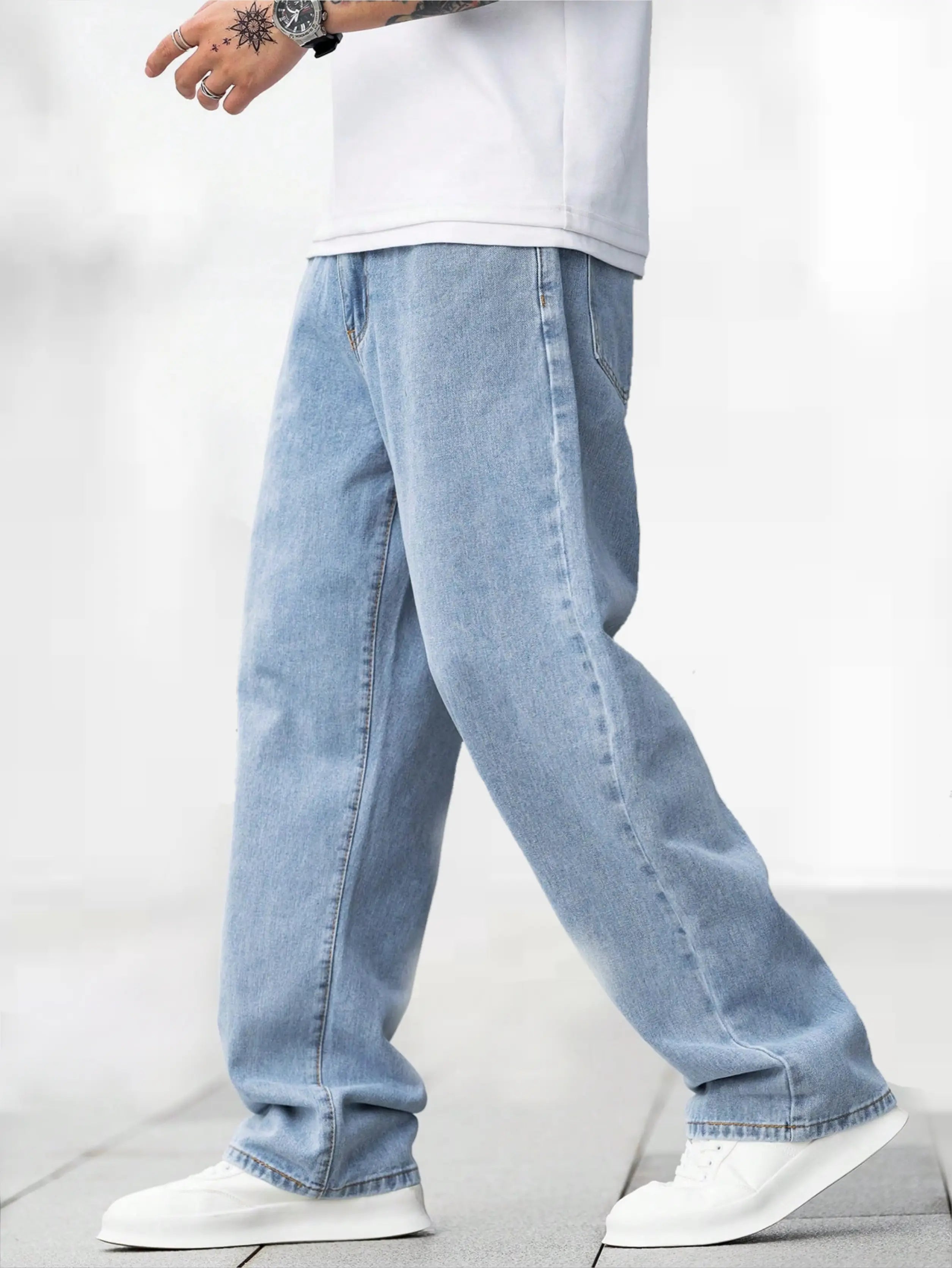 TOOMESJEANS Loose Fit Men Light Blue Jeans